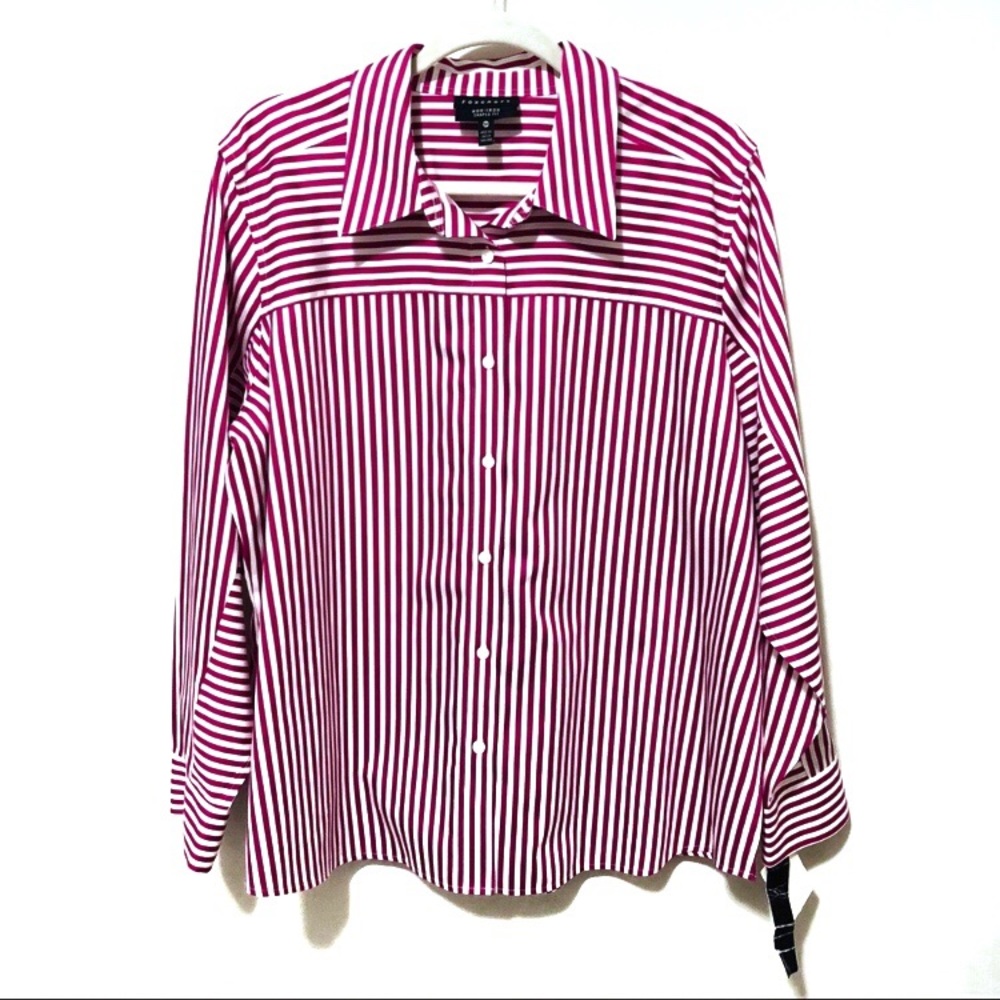 FOXCROFT button down in “crushed berry”